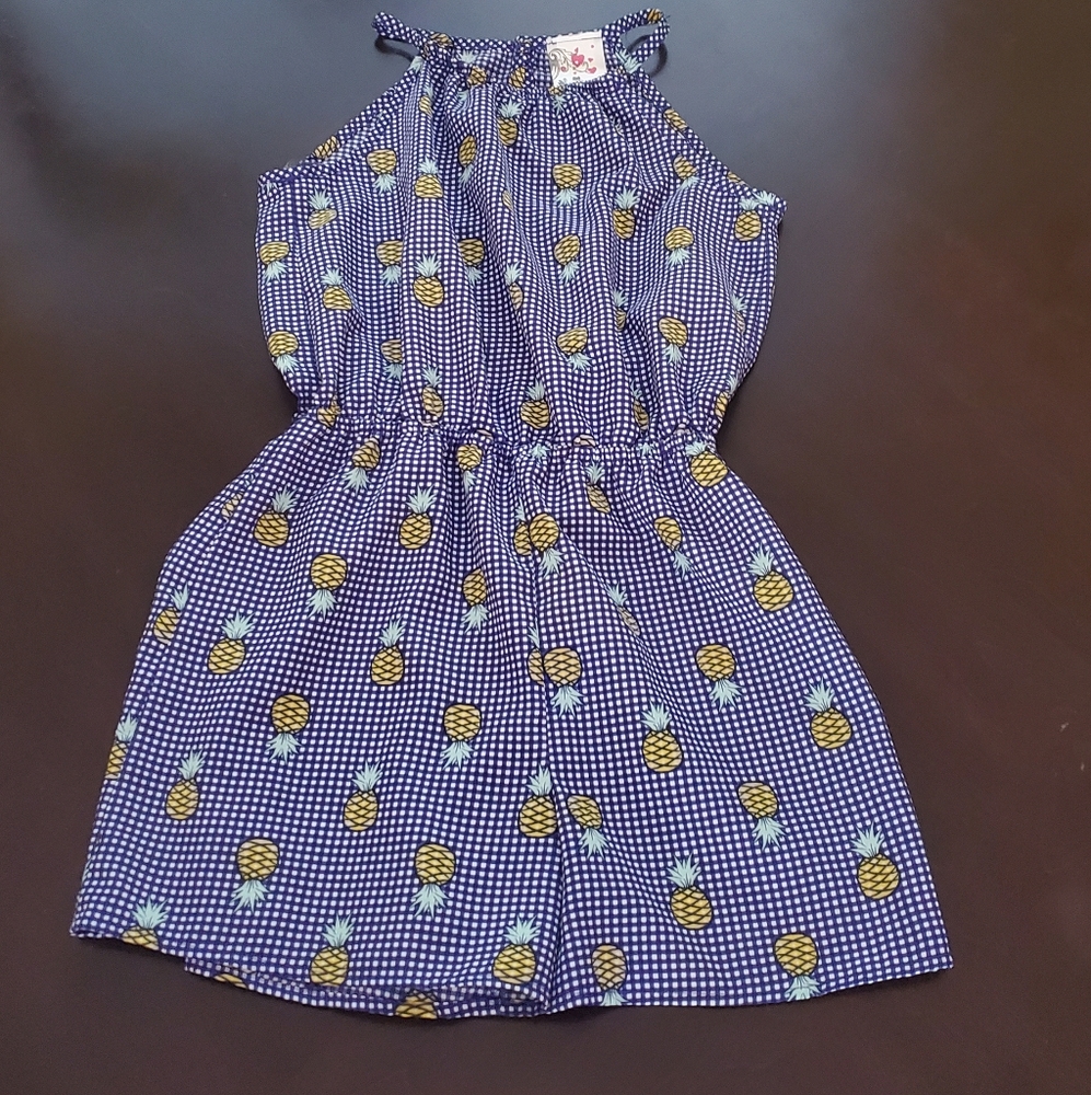 Jenna & Jessie Girls Pineappl pint Romper Size 10